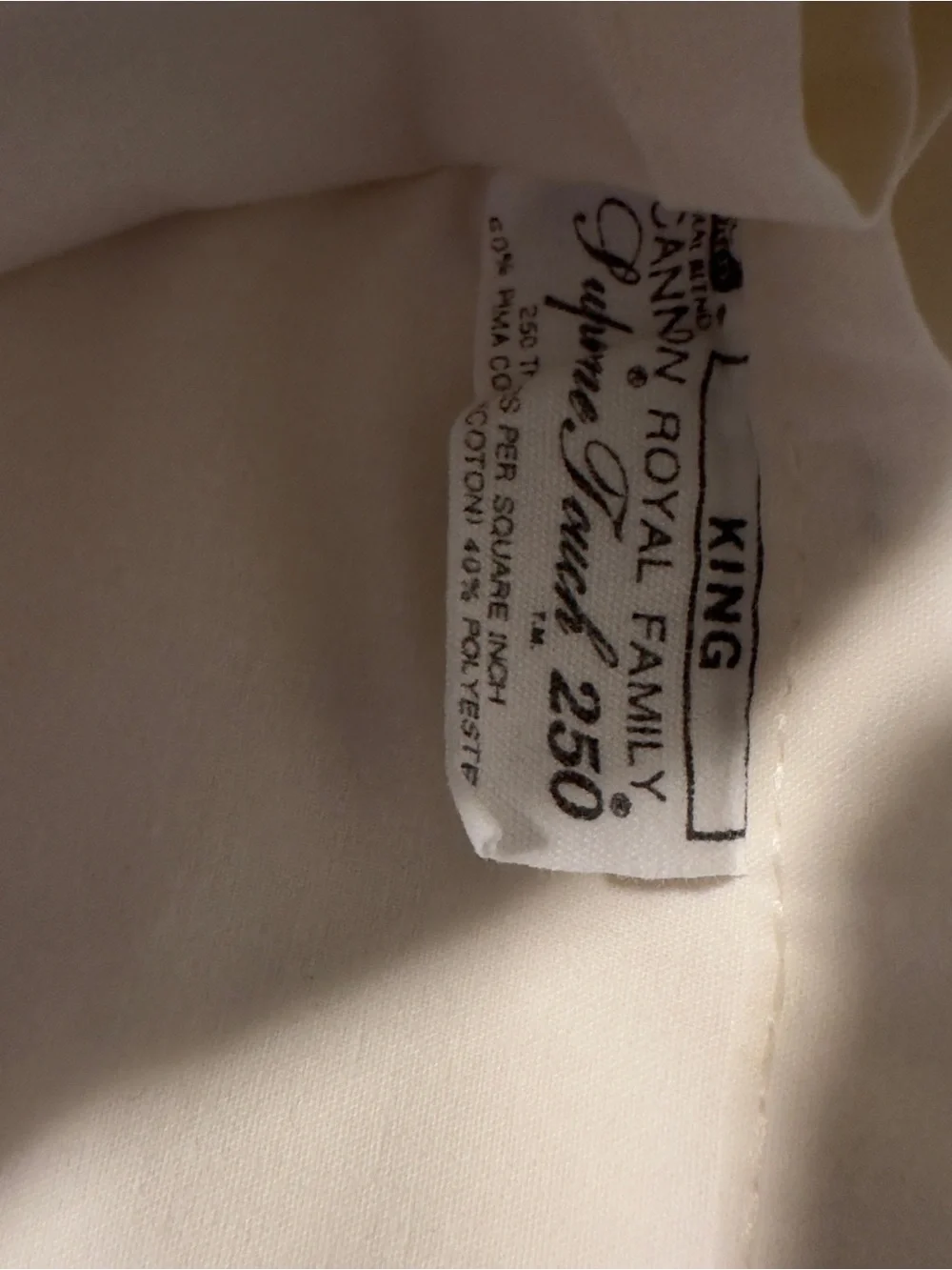🔥 VINTAGE Cannon Royal Family King Flat Sheet & Pillowcases Scalloped Lace Beige
